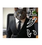 猫ミーム【毎日使える・スーツ猫・煽り】（個別スタンプ：37）