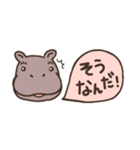 省スペース【カバがいっぱい☆】スタンプ（個別スタンプ：24）