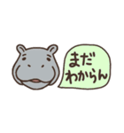省スペース【カバがいっぱい☆】スタンプ（個別スタンプ：34）