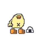 ドット絵のひよこ人間ぴよアニメ文字なし（個別スタンプ：2）