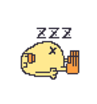 ドット絵のひよこ人間ぴよアニメ文字なし（個別スタンプ：4）