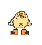 ドット絵のひよこ人間ぴよアニメ文字なし（個別スタンプ：5）
