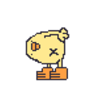 ドット絵のひよこ人間ぴよアニメ文字なし（個別スタンプ：12）