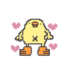 ドット絵のひよこ人間ぴよアニメ文字なし（個別スタンプ：13）