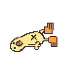ドット絵のひよこ人間ぴよアニメ文字なし（個別スタンプ：16）