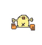 ドット絵のひよこ人間ぴよアニメ文字なし（個別スタンプ：19）