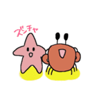 ゆるっとした蟹が元気に動くスタンプ（個別スタンプ：17）