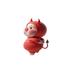 悪魔ピンクブタ お金がない（個別スタンプ：1）