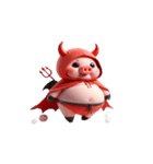 悪魔ピンクブタ お金がない（個別スタンプ：3）