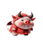 悪魔ピンクブタ お金がない（個別スタンプ：6）