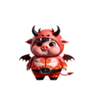 悪魔ピンクブタ お金がない（個別スタンプ：10）