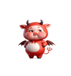 悪魔ピンクブタ お金がない（個別スタンプ：11）