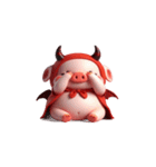 悪魔ピンクブタ お金がない（個別スタンプ：13）