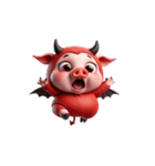 悪魔ピンクブタ お金がない（個別スタンプ：18）