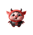 悪魔ピンクブタ お金がない（個別スタンプ：20）