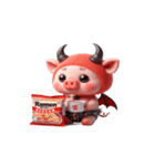 悪魔ピンクブタ お金がない（個別スタンプ：30）