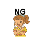 ドレス着た女の子普段使い（個別スタンプ：21）