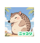 ちょいポチャ丸まれないアルマジロシリーズ（個別スタンプ：37）