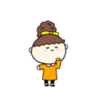 [アレンジ用]お団子ヘアの乙女（次女）（個別スタンプ：2）