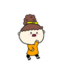 [アレンジ用]お団子ヘアの乙女（次女）（個別スタンプ：3）