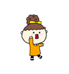 [アレンジ用]お団子ヘアの乙女（次女）（個別スタンプ：7）