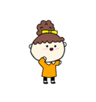 [アレンジ用]お団子ヘアの乙女（次女）（個別スタンプ：8）