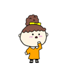 [アレンジ用]お団子ヘアの乙女（次女）（個別スタンプ：9）