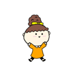 [アレンジ用]お団子ヘアの乙女（次女）（個別スタンプ：12）