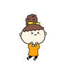[アレンジ用]お団子ヘアの乙女（次女）（個別スタンプ：13）