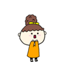 [アレンジ用]お団子ヘアの乙女（次女）（個別スタンプ：15）