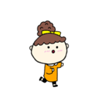 [アレンジ用]お団子ヘアの乙女（次女）（個別スタンプ：18）