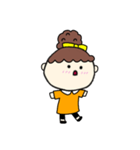[アレンジ用]お団子ヘアの乙女（次女）（個別スタンプ：19）