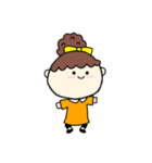 [アレンジ用]お団子ヘアの乙女（次女）（個別スタンプ：21）