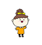 [アレンジ用]お団子ヘアの乙女（次女）（個別スタンプ：22）