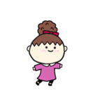 [アレンジ用]お団子ヘアの乙女（三女）（個別スタンプ：4）