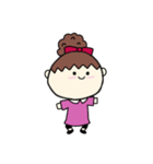 [アレンジ用]お団子ヘアの乙女（三女）（個別スタンプ：5）