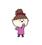 [アレンジ用]お団子ヘアの乙女（三女）（個別スタンプ：8）