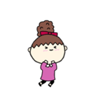 [アレンジ用]お団子ヘアの乙女（三女）（個別スタンプ：11）