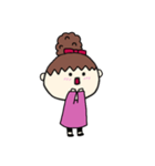 [アレンジ用]お団子ヘアの乙女（三女）（個別スタンプ：12）