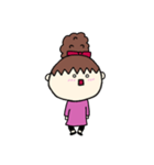 [アレンジ用]お団子ヘアの乙女（三女）（個別スタンプ：20）