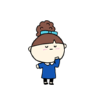 [アレンジ用]お団子ヘアの乙女（四女）（個別スタンプ：5）