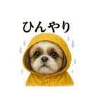 【梅雨入り】雨の日のシーズーの報告（個別スタンプ：7）