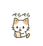 茶色と白の猫ちゃん日本語バージョン（個別スタンプ：4）