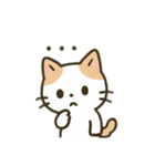 茶色と白の猫ちゃん日本語バージョン（個別スタンプ：11）