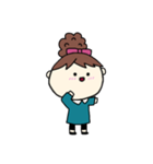[アレンジ用]お団子ヘアの乙女（長女）（個別スタンプ：8）