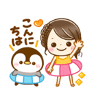大人可愛い女の子♡ぺんぺんの夏（個別スタンプ：18）