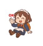 登山するメイドさんスタンプ(高画質版)（個別スタンプ：3）
