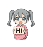 メルフィ：ピンク浴衣編（個別スタンプ：1）