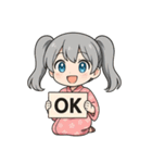 メルフィ：ピンク浴衣編（個別スタンプ：2）