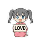 メルフィ：ピンク浴衣編（個別スタンプ：5）